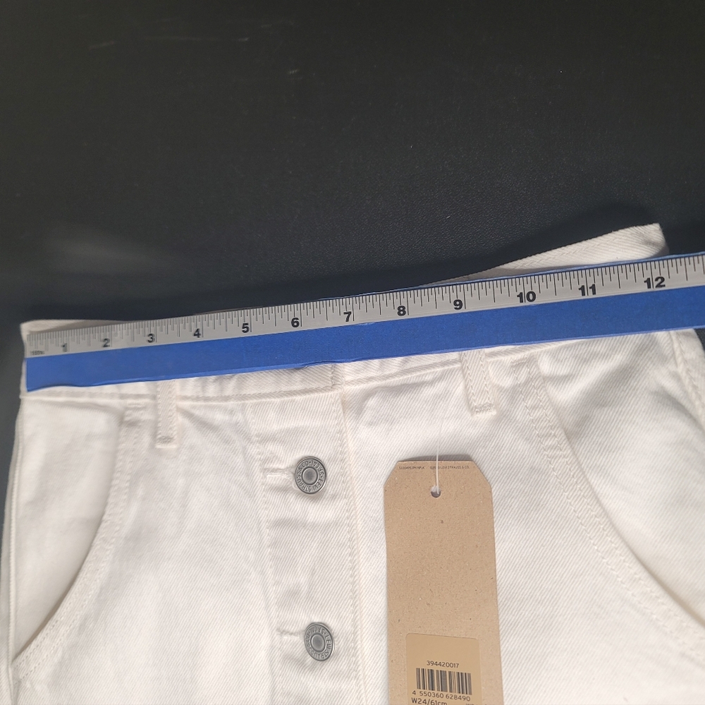 A Line Button Front Denim Skirt   size XXS (W24) NWT - Picture 12 of 12